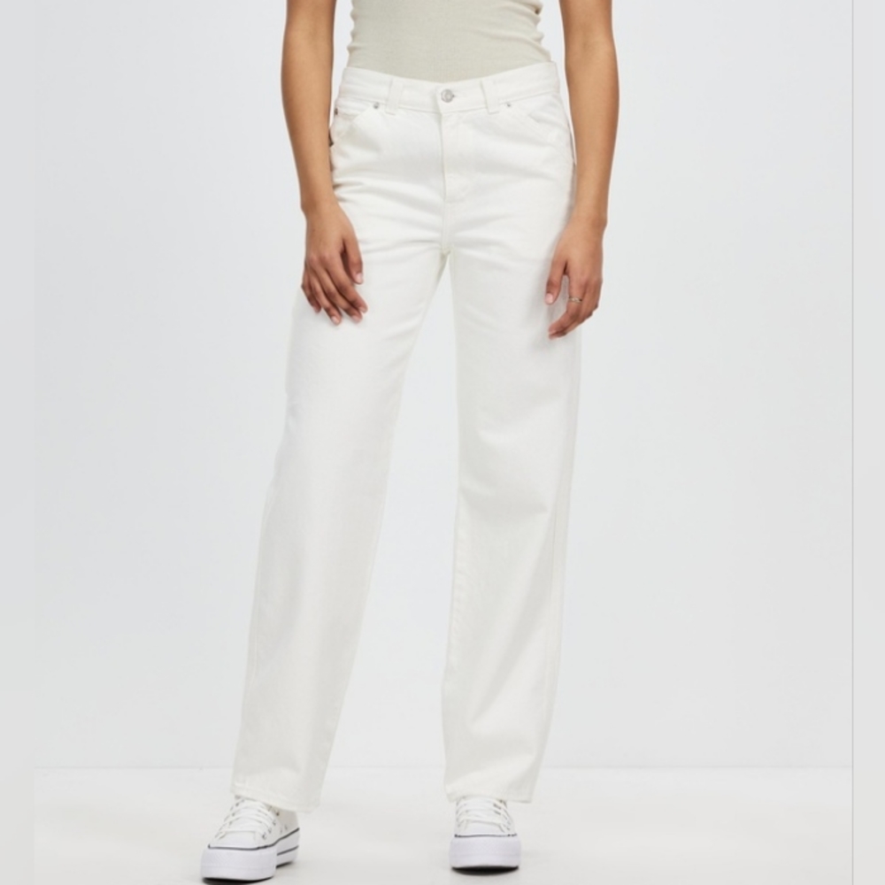Levi's Off-White Straight Leg Jeans - Picture 13 of 14